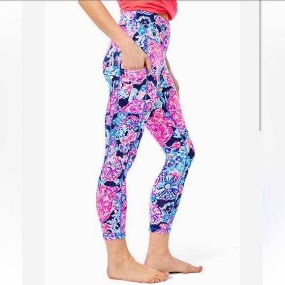 NWT Lilly Pulitzer weekender high rise midi high tide NA in turtle amazement L - Picture 2 of 8